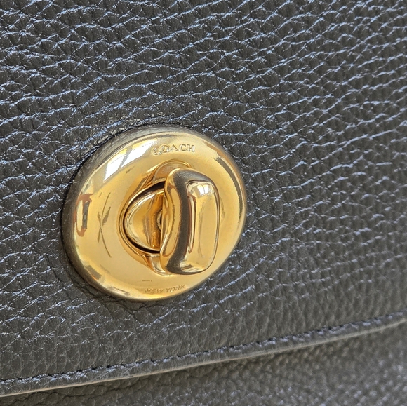 Coach C1557 Marlie Top Handle Leather Satchel/Shoulder Bag in Black - Picture 2 of 11